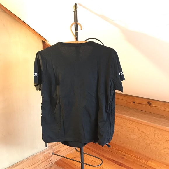 On Fire Black White Graphic Tee Side Lace, EUC, 1X - Picture 2 of 12